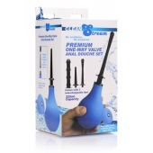 Анальный душ с 3 насадками Premium One-way Valve Anal Douche Set - XR Brands - купить с доставкой в Димитровграде
