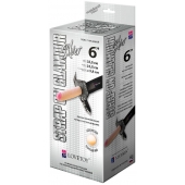 Пояс-трусики с насадкой Glamour Silver - 15,5 см. - LOVETOY (А-Полимер) - купить с доставкой в Димитровграде