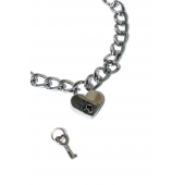 Серебристый ошейник Embrace с ключиком - Lola Games - купить с доставкой в Димитровграде