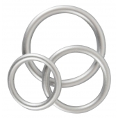 Набор из 3 эрекционных колец под металл Metallic Silicone Cock Ring Set - Orion - в Димитровграде купить с доставкой