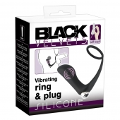 Черное эрекционное кольцо с анальной вибропробкой Vibrating Ring   Plug - Orion - в Димитровграде купить с доставкой
