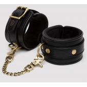 Черные оковы на ноги Bound to You Faux Leather Ankle Cuffs - Fifty Shades of Grey - купить с доставкой в Димитровграде
