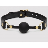 Черный кляп-шар Bound to You Faux Leather Ball Gag - Fifty Shades of Grey - купить с доставкой в Димитровграде