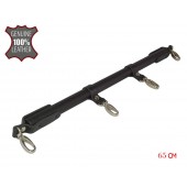 Черная металлическая распорка с кожаными ремешками и карабинами - 65 см. - Sitabella - купить с доставкой в Димитровграде