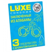Презервативы  Заключенный из Алабамы  с ароматом банана - 3 шт. - Luxe - купить с доставкой в Димитровграде