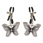 Зажимы на соски с бабочками Butterfly Nipple Clamps - Pipedream - купить с доставкой в Димитровграде