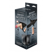 Черный пояс для женщин BEST SELECT с 3 насадками - LOVETOY (А-Полимер) - купить с доставкой в Димитровграде