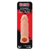 Телесная насадка EXTENDER WITH BALL STRAP 5.5 - 14 см. - Dream Toys - в Димитровграде купить с доставкой