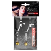 Оригинальные зажимы на соски с желтыми шариками - Notabu - купить с доставкой в Димитровграде