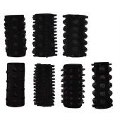 Набор из 7 черных насадок PENIS SLEEVES SET - Dream Toys - в Димитровграде купить с доставкой