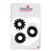 Набор из 3 черных эрекционных колец SET OF 3 COCKRINGS - Dream Toys - в Димитровграде купить с доставкой