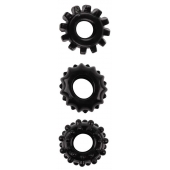 Набор из 3 черных эрекционных колец SET OF 3 COCKRINGS - Dream Toys - в Димитровграде купить с доставкой