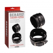 Черные оковы Classic Ankle Cuffs - Chisa - купить с доставкой в Димитровграде