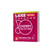 Презервативы с ароматом вишни LUXE Royal Cherry Collection - 3 шт. - Luxe - купить с доставкой в Димитровграде