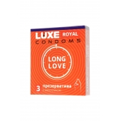 Презервативы с продлевающим эффектом LUXE Royal Long Love - 3 шт. - Luxe - купить с доставкой в Димитровграде