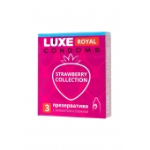 Презервативы с ароматом клубники LUXE Royal Strawberry Collection - 3 шт. - Luxe - купить с доставкой в Димитровграде