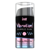 Жидкий интимный гель с эффектом вибрации Vibration! Bubble Gum - 15 мл. - INTT - купить с доставкой в Димитровграде