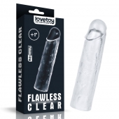 Прозрачная насадка-удлинитель Flawless Clear Penis Sleeve Add 1 - 15,5 см. - Lovetoy - в Димитровграде купить с доставкой