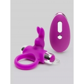 Лиловое виброкольцо с пультом ДУ Remote Control Cock Ring - Happy Rabbit - в Димитровграде купить с доставкой