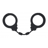 Черные силиконовые наручники Suppression - Lola Games - купить с доставкой в Димитровграде
