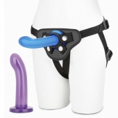 Страпон унисекс Beginners Strap-On с 2 насадками - 15 и 13 см. - Lux Fetish - купить с доставкой в Димитровграде
