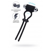 Черное эрекционное лассо на пенис Jat - A-toys - в Димитровграде купить с доставкой