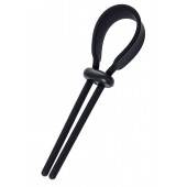 Черное эрекционное лассо на пенис Keb - A-toys - в Димитровграде купить с доставкой