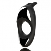 Черное эрекционное кольцо с двумя моторами Zeus Dual Vibe Cock Ring - FeelzToys - в Димитровграде купить с доставкой