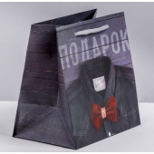 Ламинированный квадратный пакет «Мужской стиль» - 14 х 14 х 9 см. - Сима-Ленд - купить с доставкой в Димитровграде