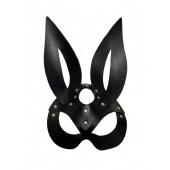 Черная кожаная маска зайки Miss Bunny - БДСМ Арсенал - купить с доставкой в Димитровграде