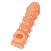 Телесная закрытая насадка с пупырышками Cock Sleeve Size L - 17,6 см. - KOKOS - в Димитровграде купить с доставкой