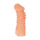 Телесная закрытая насадка с шершавой головкой Cock Sleeve Size L - 17,6 см. - KOKOS - в Димитровграде купить с доставкой