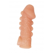 Телесная закрытая насадка с шишечками Cock Sleeve Size M - 15,6 см. - KOKOS - в Димитровграде купить с доставкой