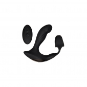 Черный вибромассажер простаты с эрекционным кольцом Strapped   Tapped - Zero Tolerance - в Димитровграде купить с доставкой