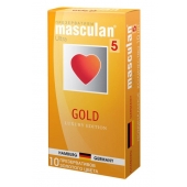 Презервативы Masculan Ultra Gold с золотым напылением и ароматом ванили - 10 шт. - Masculan - купить с доставкой в Димитровграде