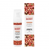 Разогревающее массажное масло  с ароматом клубники Gourmet Strawberry - 50 мл. - Exsens - купить с доставкой в Димитровграде