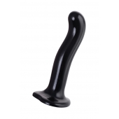 Черный стимулятор для пар P G-Spot Dildo Size L - 19 см. - Strap-on-me - в Димитровграде купить с доставкой