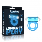 Голубое, светящееся в темноте эрекционное виброкольцо Lumino Play Vibrating Penis Ring - Lovetoy - в Димитровграде купить с доставкой