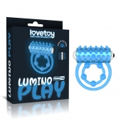 Голубое, светящееся в темноте виброкольцо Lumino Play Vibrating Penis Ring - Lovetoy - в Димитровграде купить с доставкой