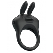 Черное эрекционное кольцо с вибрацией Davion - Baile - в Димитровграде купить с доставкой