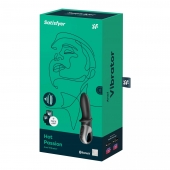 Черный анальный вибратор Hot Passion с функцией нагрева - Satisfyer - в Димитровграде купить с доставкой