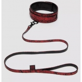 Стильный ошейник с поводком Reversible Faux Leather Collar and Lead - Fifty Shades of Grey - купить с доставкой в Димитровграде