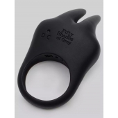 Черное эрекционное виброкольцо Sensation Rechargeable Vibrating Rabbit Love Ring - Fifty Shades of Grey - в Димитровграде купить с доставкой