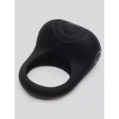 Черное эрекционное виброкольцо Sensation Rechargeable Vibrating Love Ring - Fifty Shades of Grey - в Димитровграде купить с доставкой