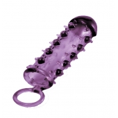Закрытая фиолетовая насадка с пупырышками SAMURAI PENIS SLEEVE PURPLE - 14,5 см. - NMC - в Димитровграде купить с доставкой