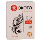 Тонкие презервативы OKOTO Thin Extra Soft - 3 шт. - Sitabella - купить с доставкой в Димитровграде