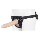 Пустотелый страпон Harness CLASSIC с бандажом - 19,5 см. - LOVETOY (А-Полимер) - купить с доставкой в Димитровграде