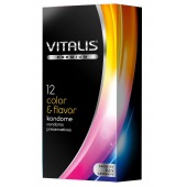 Цветные ароматизированные презервативы VITALIS PREMIUM color   flavor - 12 шт. - Vitalis - купить с доставкой в Димитровграде