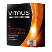 Презервативы VITALIS PREMIUM stimulation   warming с согревающим эффектом - 3 шт. - Vitalis - купить с доставкой в Димитровграде