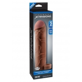 Коричневая насадка с кольцом Perfect 2 Extension with Ball Strap - 19 см. - Pipedream - в Димитровграде купить с доставкой